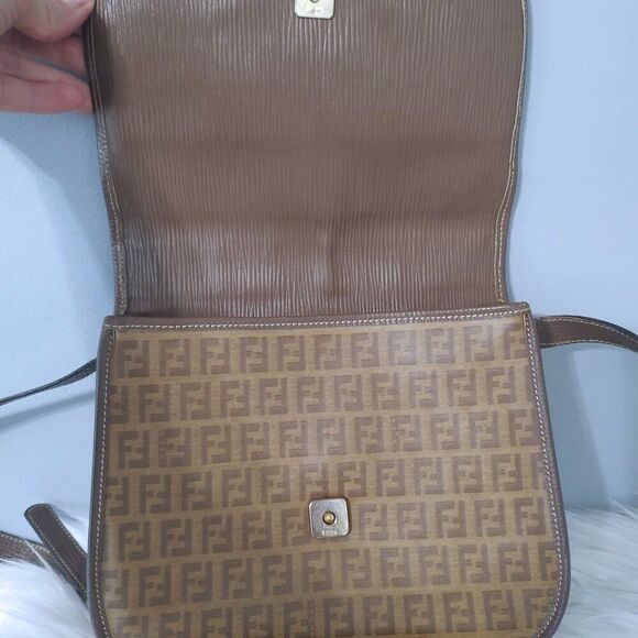 Fendi zucca vintage coated canvas crossbody EUC - Picture 4 of 10